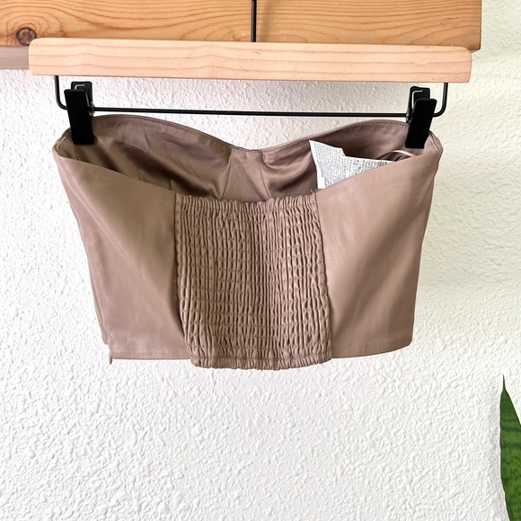 ZARA vegan leather corset/bustier top - Picture 5 of 8